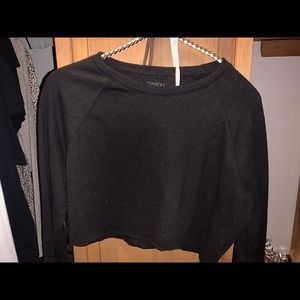 Cropped Black Shirt/Crewneck